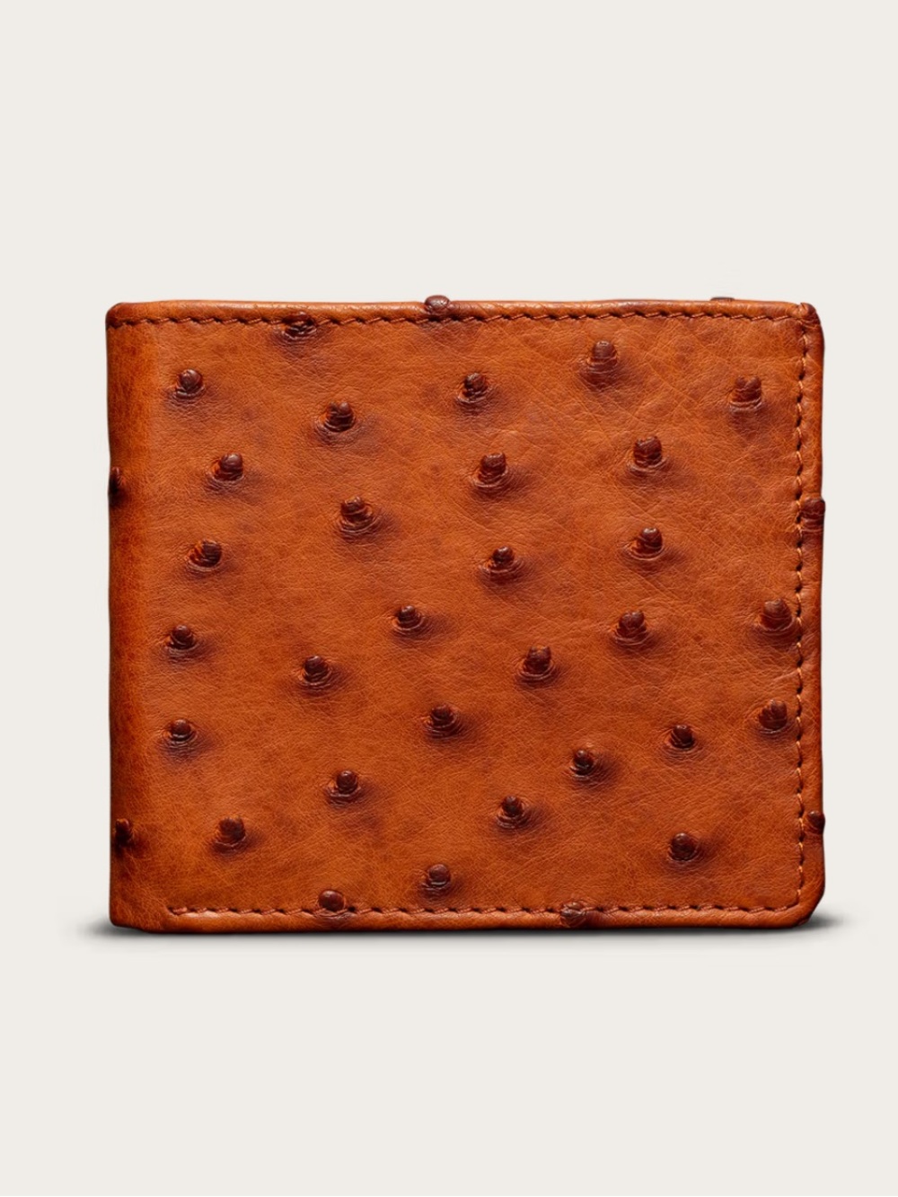 Tecovas Ostrich Bifold Wallet - NWT - Pecan color